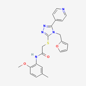 2-{[4-(furan-2-ylmethyl)-5-(pyridin-4-yl)-4H-1,2,4-triazol-3-yl]sulfanyl}-N-(2-methoxy-5-methylphenyl)acetamide