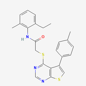 N-(2-ethyl-6-methylphenyl)-2-{[5-(4-methylphenyl)thieno[2,3-d]pyrimidin-4-yl]sulfanyl}acetamide