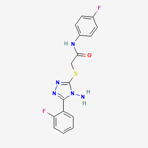 2-{[4-amino-5-(2-fluorophenyl)-4H-1,2,4-triazol-3-yl]sulfanyl}-N-(4-fluorophenyl)acetamide