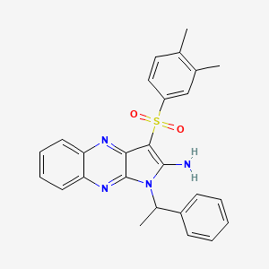 3-[(3,4-dimethylphenyl)sulfonyl]-1-(1-phenylethyl)-1H-pyrrolo[2,3-b]quinoxalin-2-amine