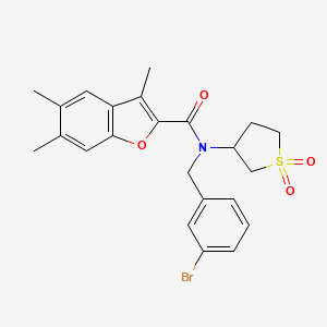 N-(3-bromobenzyl)-N-(1,1-dioxidotetrahydrothiophen-3-yl)-3,5,6-trimethyl-1-benzofuran-2-carboxamide