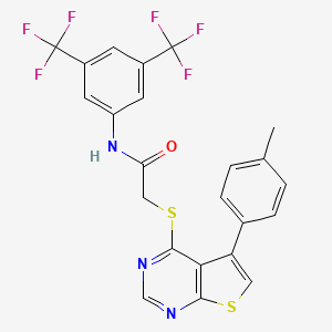 molecular formula C23H15F6N3OS2 B12133502 C23H15F6N3OS2 