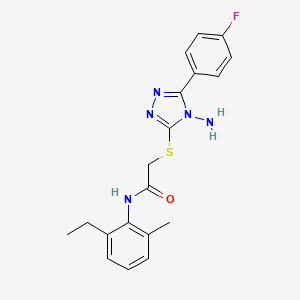 2-{[4-amino-5-(4-fluorophenyl)-4H-1,2,4-triazol-3-yl]sulfanyl}-N-(2-ethyl-6-methylphenyl)acetamide