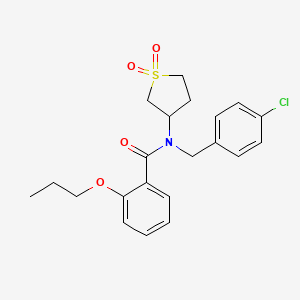 molecular formula C21H24ClNO4S B12133511 N-(4-chlorobenzyl)-N-(1,1-dioxidotetrahydrothiophen-3-yl)-2-propoxybenzamide 