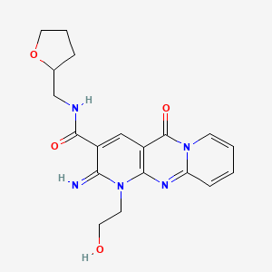 [1-(2-hydroxyethyl)-2-imino-5-oxo(1,6-dihydropyridino[1,2-a]pyridino[2,3-d]pyr imidin-3-yl)]-N-(oxolan-2-ylmethyl)carboxamide