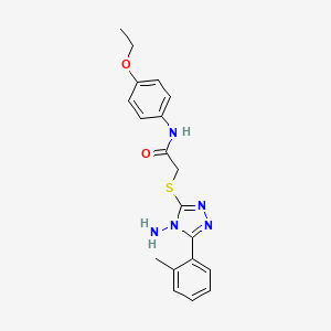 2-{[4-amino-5-(2-methylphenyl)-4H-1,2,4-triazol-3-yl]sulfanyl}-N-(4-ethoxyphenyl)acetamide