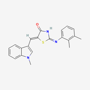 (2Z,5Z)-2-[(2,3-dimethylphenyl)imino]-5-[(1-methyl-1H-indol-3-yl)methylidene]-1,3-thiazolidin-4-one