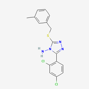 3-(2,4-Dichlorophenyl)-5-[(3-methylphenyl)methylthio]-1,2,4-triazole-4-ylamine