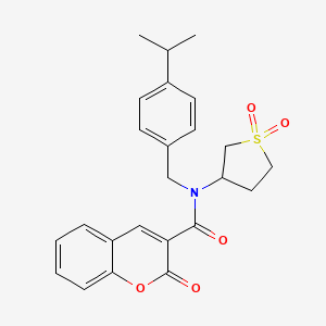 N-(1,1-dioxidotetrahydrothiophen-3-yl)-2-oxo-N-[4-(propan-2-yl)benzyl]-2H-chromene-3-carboxamide