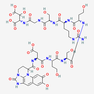 molecular formula C44H59N13O23 B1213368 Azotobactin CAS No. 39748-05-5