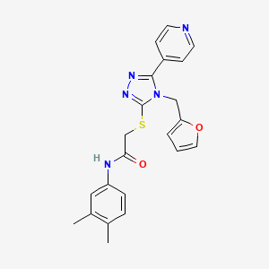 N-(3,4-dimethylphenyl)-2-{[4-(furan-2-ylmethyl)-5-(pyridin-4-yl)-4H-1,2,4-triazol-3-yl]sulfanyl}acetamide