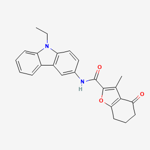 N-(9-ethyl-9H-carbazol-3-yl)-3-methyl-4-oxo-4,5,6,7-tetrahydro-1-benzofuran-2-carboxamide