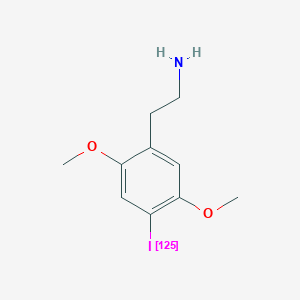 molecular formula C10H14INO2 B1213374 2-(4-(125I)Iodanyl-2,5-dimethoxyphenyl)ethanamine CAS No. 126210-33-1