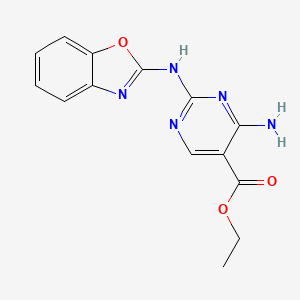 Ethyl 4-amino-2-(1,3-benzoxazol-2-ylamino)pyrimidine-5-carboxylate