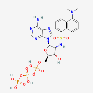 molecular formula C22H28N7O14P3S B1213376 Dansylamino deoxy-ATP CAS No. 80214-45-5