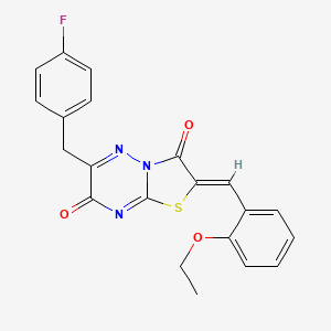 (2Z)-2-(2-ethoxybenzylidene)-6-(4-fluorobenzyl)-7H-[1,3]thiazolo[3,2-b][1,2,4]triazine-3,7(2H)-dione