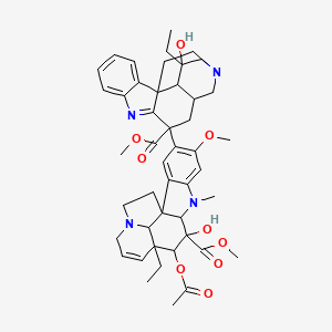molecular formula C46H56N4O9 B1213380 Vincathicine CAS No. 57665-10-8