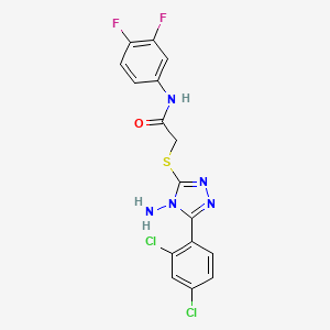 2-[4-amino-5-(2,4-dichlorophenyl)(1,2,4-triazol-3-ylthio)]-N-(3,4-difluorophen yl)acetamide