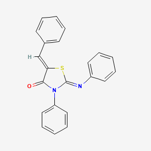 (5Z)-5-benzylidene-3-phenyl-2-phenylimino-1,3-thiazolidin-4-one