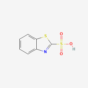 molecular formula C7H5NO3S2 B1213383 Benzothiazole-2-sulfonic acid CAS No. 941-57-1