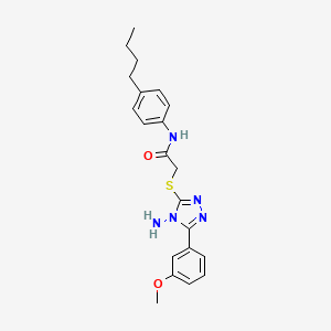 2-{[4-amino-5-(3-methoxyphenyl)-4H-1,2,4-triazol-3-yl]sulfanyl}-N-(4-butylphenyl)acetamide