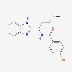 N-[1-(1H-benzimidazol-2-yl)-3-(methylsulfanyl)propyl]-4-bromobenzamide