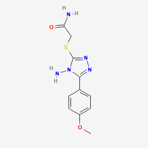 2-[4-Amino-5-(4-methoxyphenyl)-1,2,4-triazol-3-ylthio]acetamide