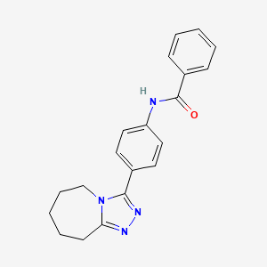 molecular formula C20H20N4O B12133953 N-[4-(6,7,8,9-tetrahydro-5H-[1,2,4]triazolo[4,3-a]azepin-3-yl)phenyl]benzamide 