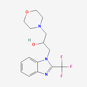 molecular formula C15H18F3N3O2 B12133963 1-Morpholin-4-yl-3-(2-trifluoromethyl-benzoimidazol-1-yl)-propan-2-ol 