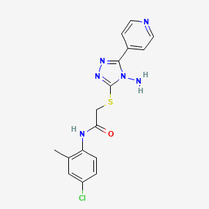 2-{[4-amino-5-(pyridin-4-yl)-4H-1,2,4-triazol-3-yl]sulfanyl}-N-(4-chloro-2-methylphenyl)acetamide