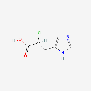 B1213400 2-Chloro-3-(1h-imidazol-5-yl)propanoic acid CAS No. 6630-42-8