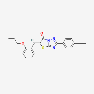 (5Z)-2-(4-tert-butylphenyl)-5-(2-propoxybenzylidene)[1,3]thiazolo[3,2-b][1,2,4]triazol-6(5H)-one