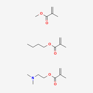 molecular formula Poly[(CH2:C(CH3)CO2(CH2)2N(CH3)2)-co-(CH2:C(CH3)CO2CH3)-co-(CH2:C(CH3)CO2(CH2)3CH3)]<br>C21H37NO6 B1213410 Amino methacrylate copolymer CAS No. 24938-16-7
