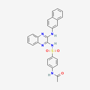 N-[4-[[3-(naphthalen-2-ylamino)quinoxalin-2-yl]sulfamoyl]phenyl]acetamide