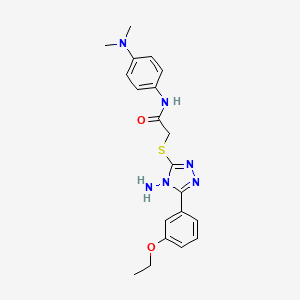 2-[4-amino-5-(3-ethoxyphenyl)(1,2,4-triazol-3-ylthio)]-N-[4-(dimethylamino)phe nyl]acetamide