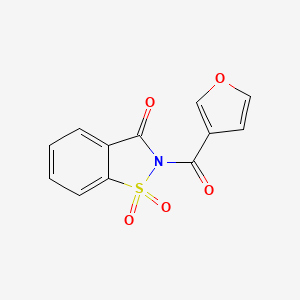 molecular formula C12H7NO5S B1213413 Furoyl saccharin CAS No. 79642-61-8