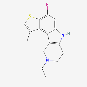 molecular formula C16H17FN2S B1213415 Tiflucarbine CAS No. 89875-86-5
