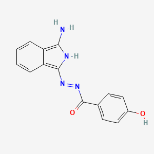 N'-[(1Z)-3-amino-1H-isoindol-1-ylidene]-4-hydroxybenzohydrazide