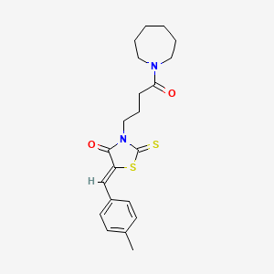 (5Z)-3-[4-(azepan-1-yl)-4-oxobutyl]-5-(4-methylbenzylidene)-2-thioxo-1,3-thiazolidin-4-one