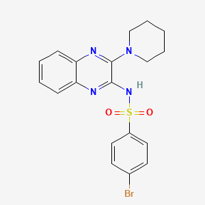 4-bromo-N-[3-(piperidin-1-yl)quinoxalin-2-yl]benzene-1-sulfonamide