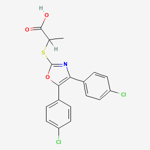 molecular formula C18H13Cl2NO3S B1213427 Tioxaprofen CAS No. 40198-53-6