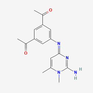 molecular formula C16H18N4O2 B1213428 2-Amino-4-(3,5-diacetylphenyl)imino-1,4-dihydro-1,6-dimethylpyrimidine 