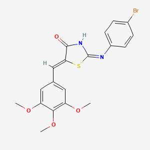 (2E,5Z)-2-[(4-bromophenyl)imino]-5-(3,4,5-trimethoxybenzylidene)-1,3-thiazolidin-4-one