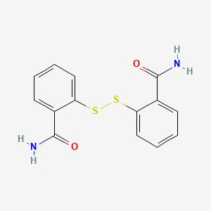 molecular formula C14H12N2O2S2 B1213429 2,2'-二硫代双苯酰胺 CAS No. 2527-57-3