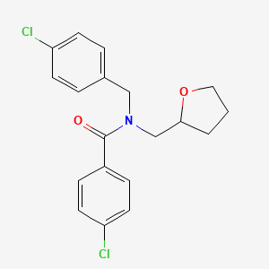 4-chloro-N-(4-chlorobenzyl)-N-(tetrahydrofuran-2-ylmethyl)benzamide