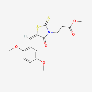 methyl 3-[(5E)-5-(2,5-dimethoxybenzylidene)-4-oxo-2-thioxo-1,3-thiazolidin-3-yl]propanoate