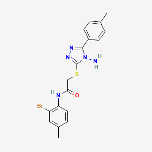 2-{[4-amino-5-(4-methylphenyl)-4H-1,2,4-triazol-3-yl]sulfanyl}-N-(2-bromo-4-methylphenyl)acetamide