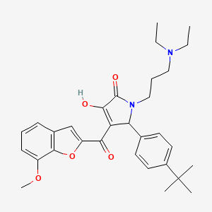 1-[3-(Diethylamino)propyl]-5-[4-(tert-butyl)phenyl]-3-hydroxy-4-[(7-methoxyben zo[d]furan-2-yl)carbonyl]-3-pyrrolin-2-one