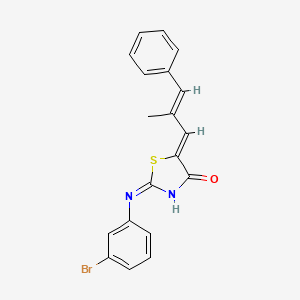 (5Z)-2-[(3-bromophenyl)amino]-5-[(2E)-2-methyl-3-phenylprop-2-en-1-ylidene]-1,3-thiazol-4(5H)-one