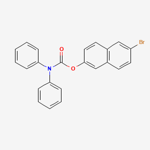 molecular formula C23H16BrNO2 B12134496 (6-bromo(2-naphthyloxy))-N,N-dibenzamide 